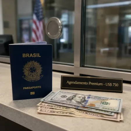 Imagem principal do artigo Visto americano: EUA vão cobrar US$ 750 para furar a fila da entrevista em 2026